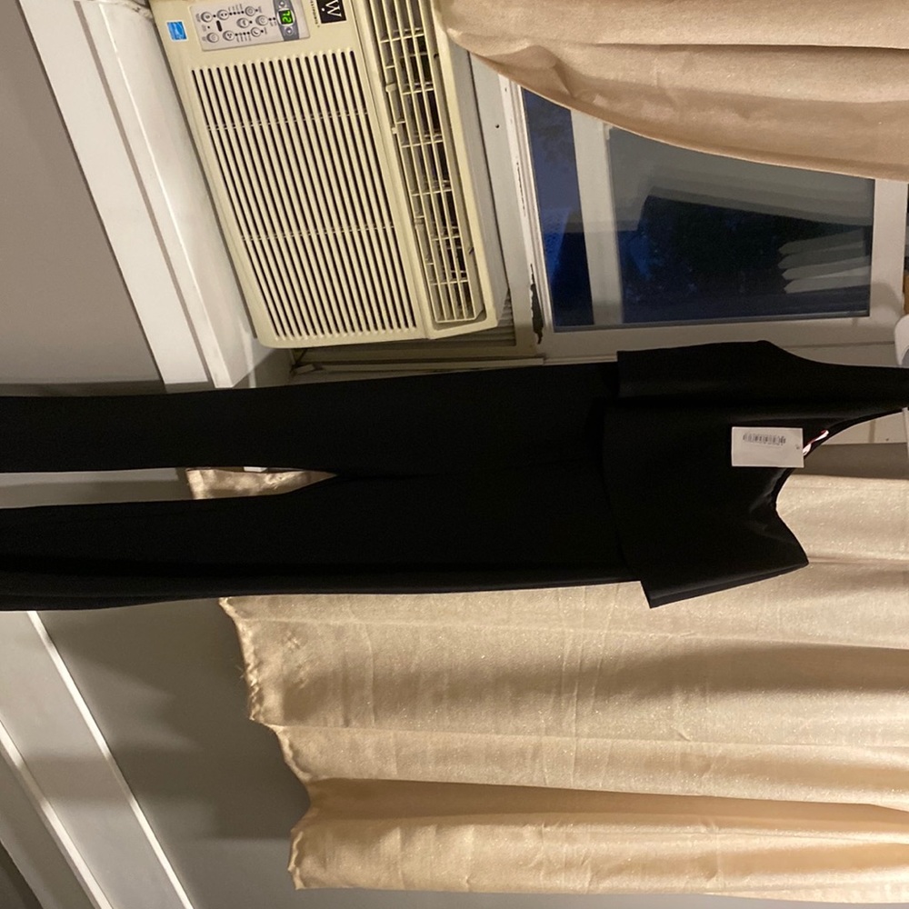 One shoulder black jumpsuit